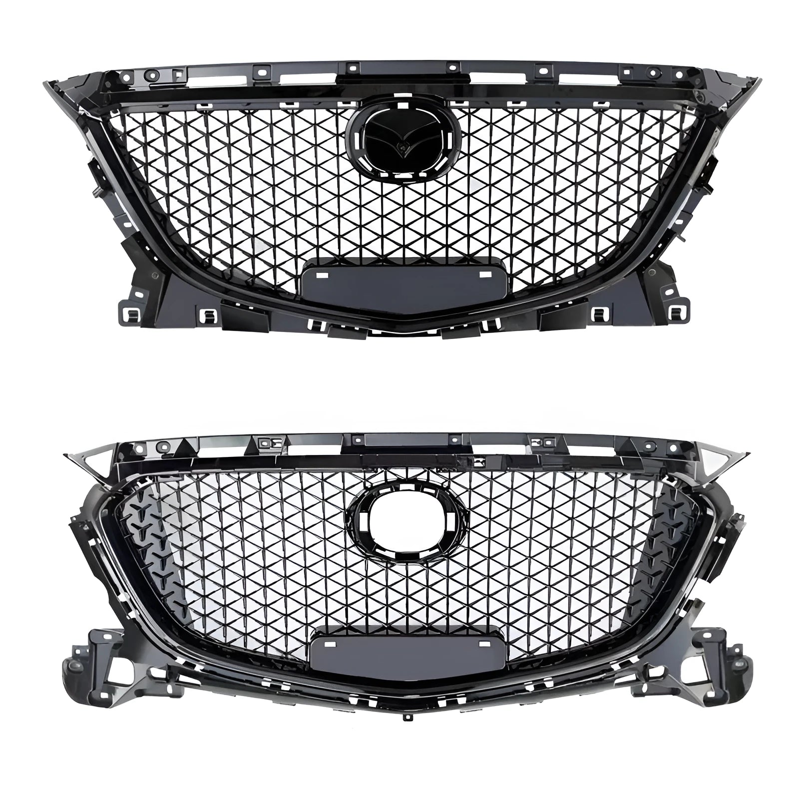 BMW 3 Series F30 front splitter in three-section design showing carbon fibre and ABS plastic options
