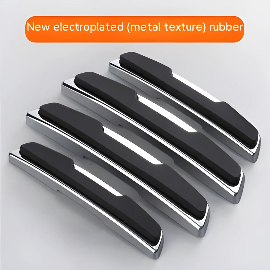 Black plastic silicone car door bumper protection strips, four-piece set