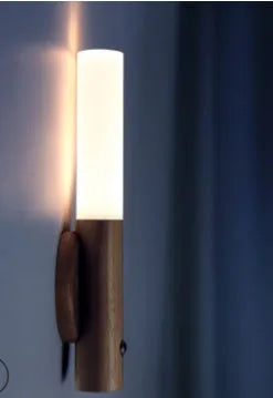Induction night light with LED, plexiglass shade, motion sensor, 80x43x210mm, brown or white