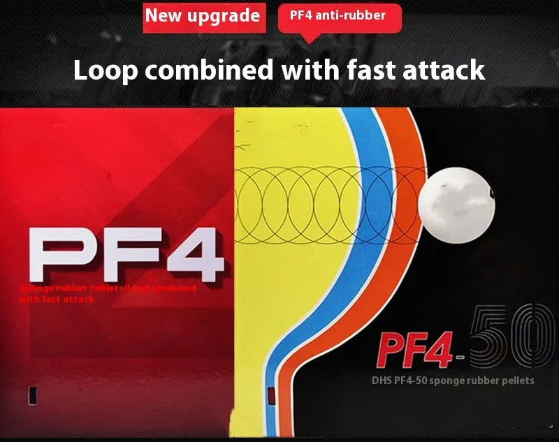 Fast Attack Sticky Classic-50 table tennis racket with anti-rubber sheet in red or black, thick or medium thick options