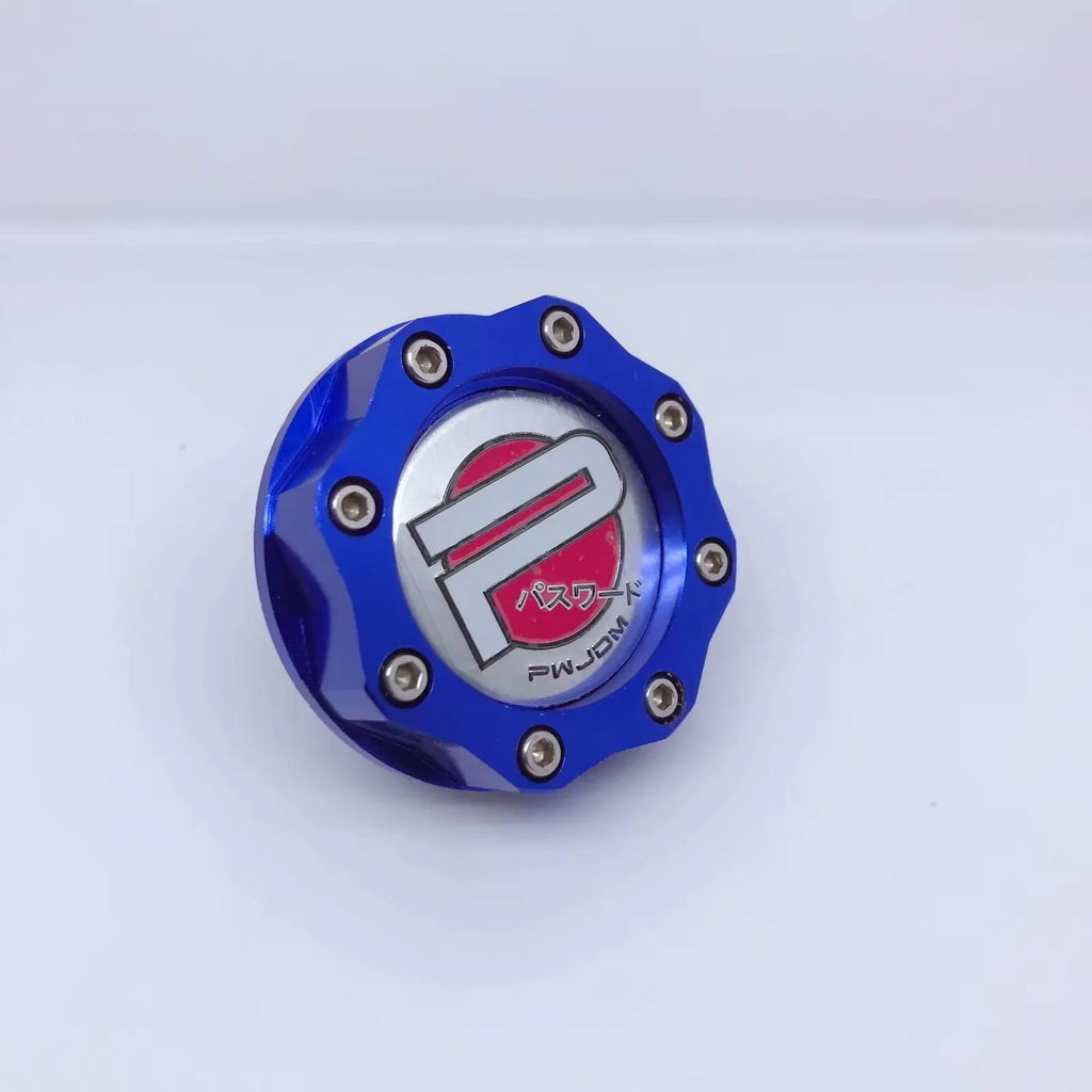 Aluminium alloy oil filler cap for Honda vehicles in red, blue, gold, or purple