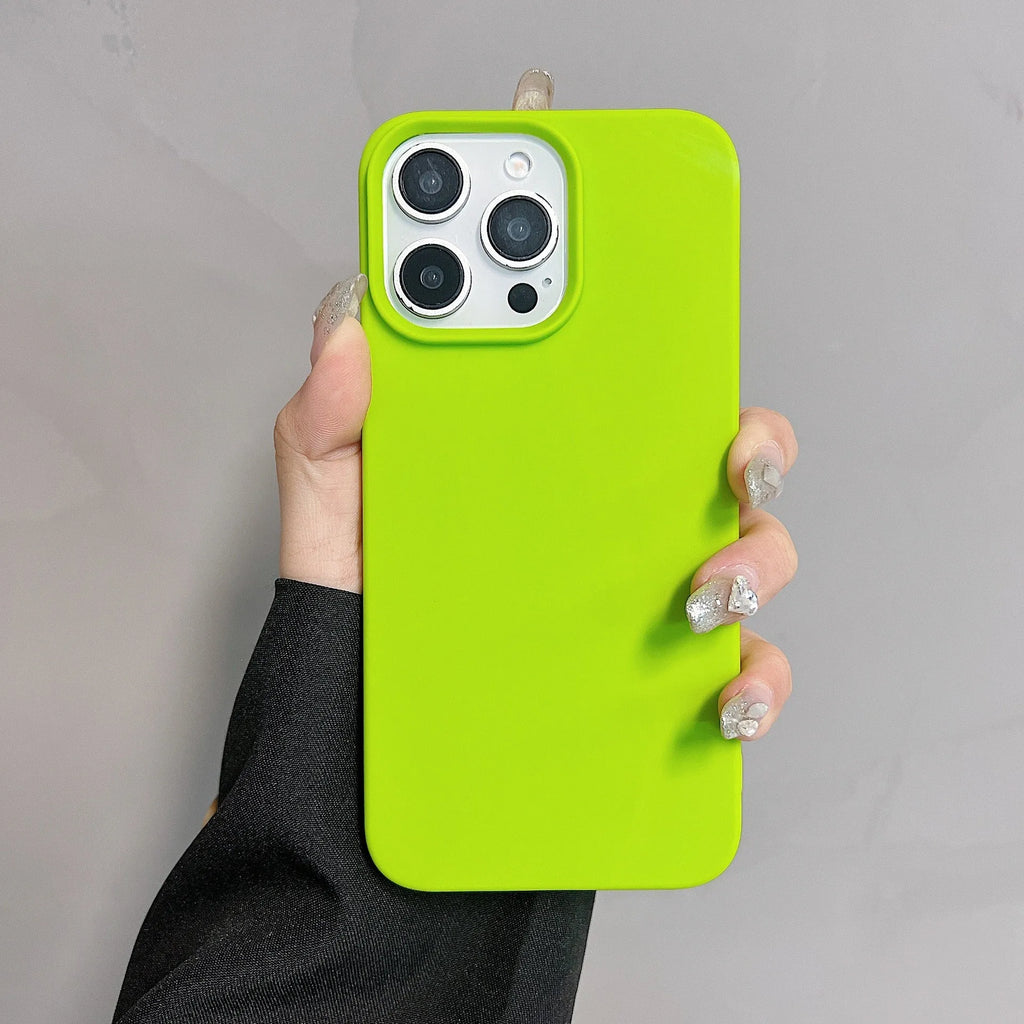 Solid colour half pack TPU matte phone case for iPhone 13 to 16 series with anti-fingerprint finish