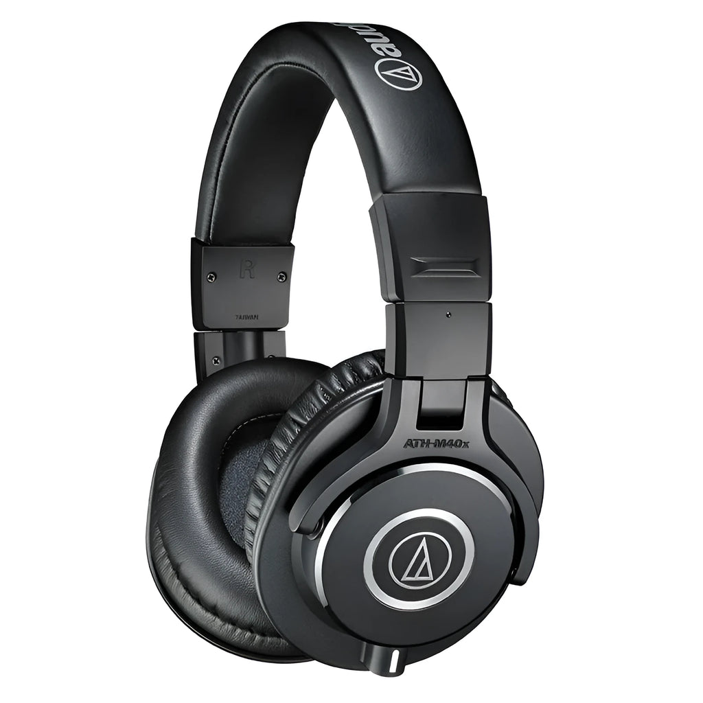 Audio-Technica ATH-M40x black wired over-ear monitor headphones with 3.5mm plug