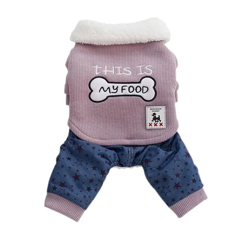 Bone clothes pet clothing in cotton for dog, green colour, side view