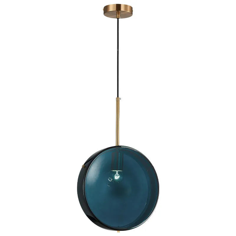 Modern minimalist glass single-head droplight pendant ceiling lamp, 280mm, 220V, 5 Watt warm light, horizontal or vertical style.