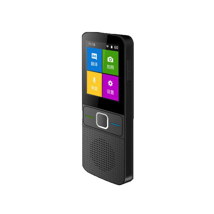 Black voice synchronization translator with 5 million pixel camera, 125-hour battery life, 1500 mAh battery, 13.3 x 5.1 x 1.3 cm