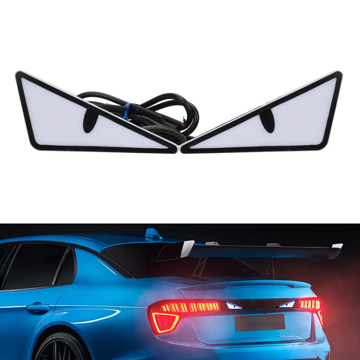 Triangle motorcycle decorative light in waterproof plastic housing with semicycle lens in amber colour option