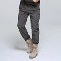 Men's fleece soft shell outdoor pants in black – breathable, windproof, and wear-resistant for hiking and climbing