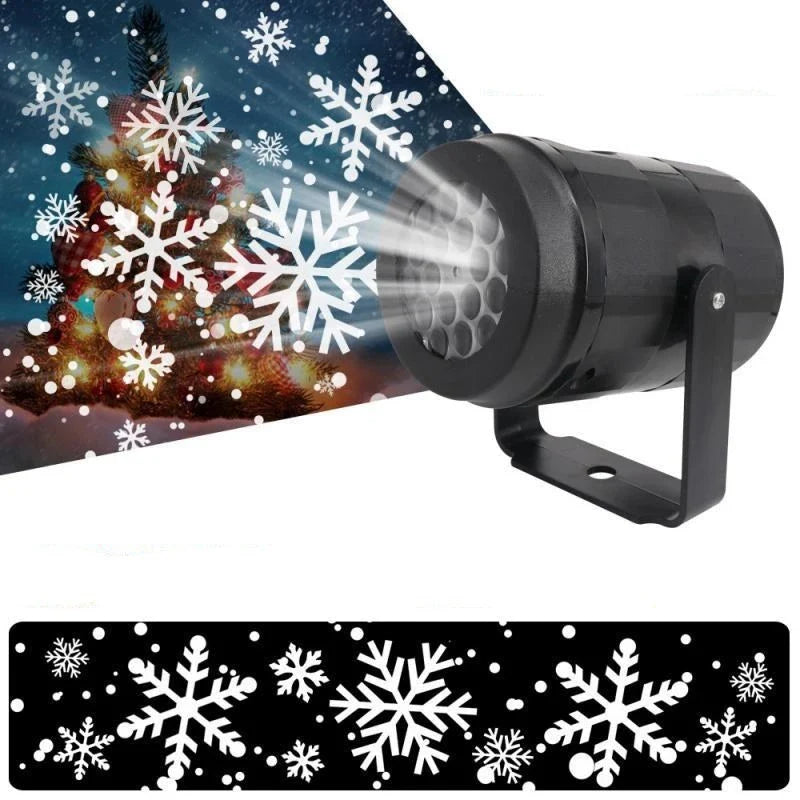 Enchanting Christmas Projector with 16 unique holiday patterns, ideal for indoor and outdoor use