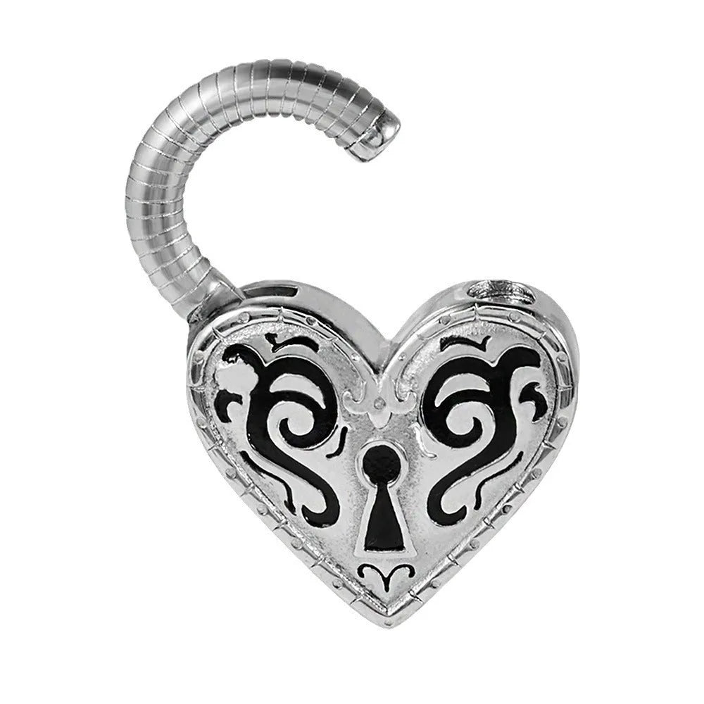 Heart-shaped stainless steel earrings with gold or steel colour electroplated finish