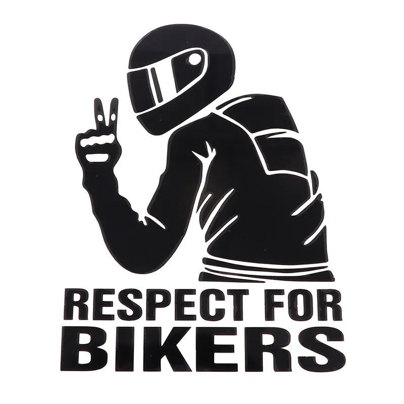 Reflective vinyl motorcycle sticker decal in 3D carbon fibre finish, 15cm by 11cm.