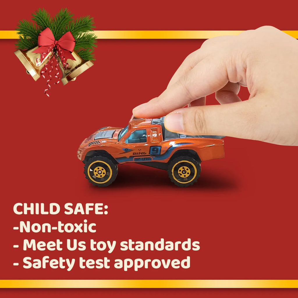 Christmas advent calendar blind box with 24 alloy sliding car models in colour SZ303 for children