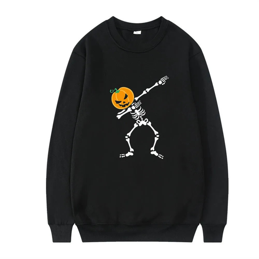 Women's printed long sleeve crew neck top in cotton polyester blend, shown in various colours.