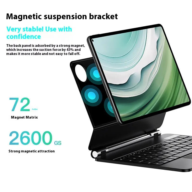 Miaocontrol Pro11 magnetic wireless keyboard cover for Huawei Matepad tablets in black and white colour options