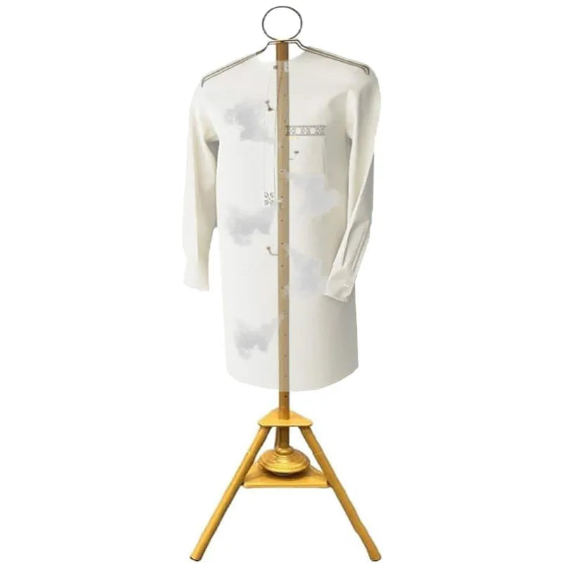 Iron clothes rack 45x45x180cm ethnic style drying storage rack in Black or White