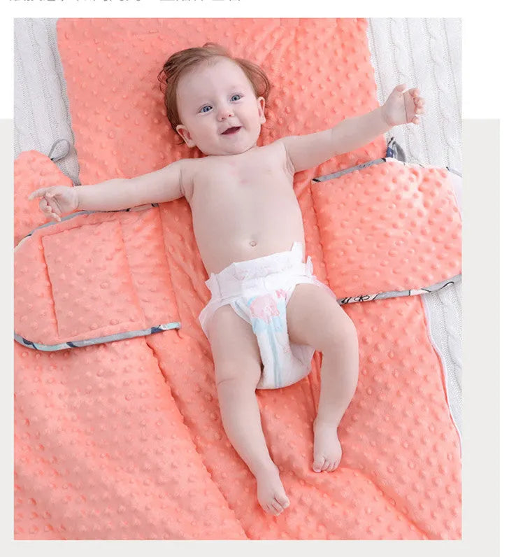 Newborn baby blanket warm fleece stroller cover quilt 80x46cm in four colour options