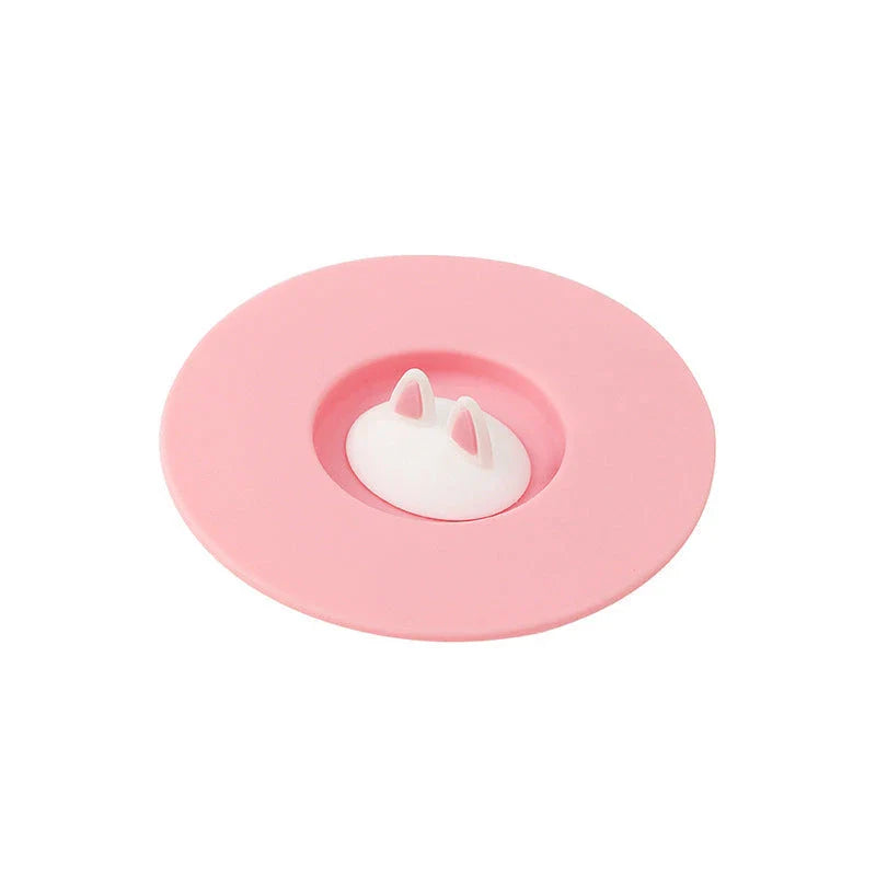 Stylish silicone cat ear lid that seals in freshness and adds a playful touch to your mugs and cups