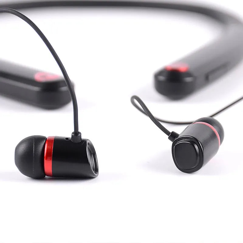 BT-890 hanging neck wireless Bluetooth headset in 890black colour with 8-hour battery