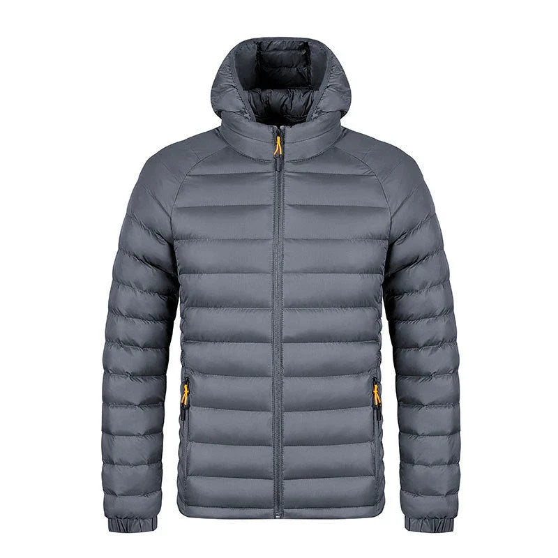 Stylish and warm hooded jacket in various colors for men's cold-weather fashion