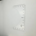 Transparent acrylic 10x6 inch sewing patch ruler for T-shirt fabric alignment