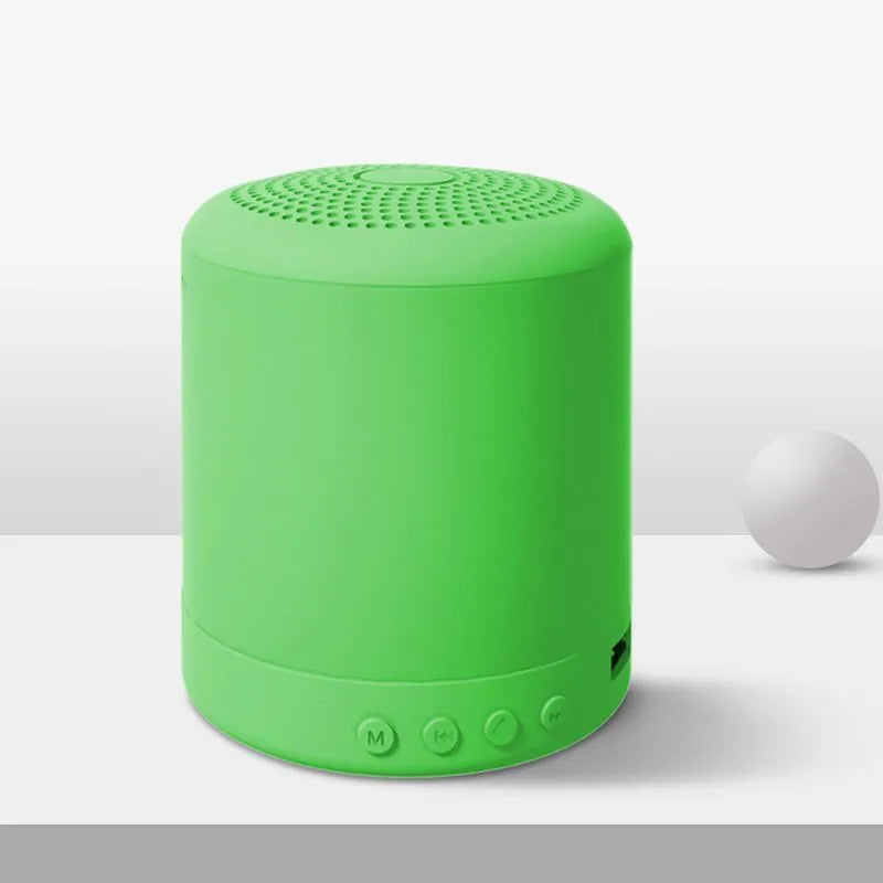 Compact cube-shaped wireless subwoofer stereo system measuring 62mm with multiple connectivity ports