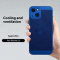 Matte solid colour PC phone case for iPhone showing heat dissipation and fingerprint resistance, in black finish