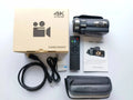 Black WIFI digital HD night vision camera with 3 inch screen showing dimensions 126x57x58mm