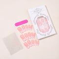 French Love Pearl design removable press-on nail stickers in colour XD93 with glue and applicator.
