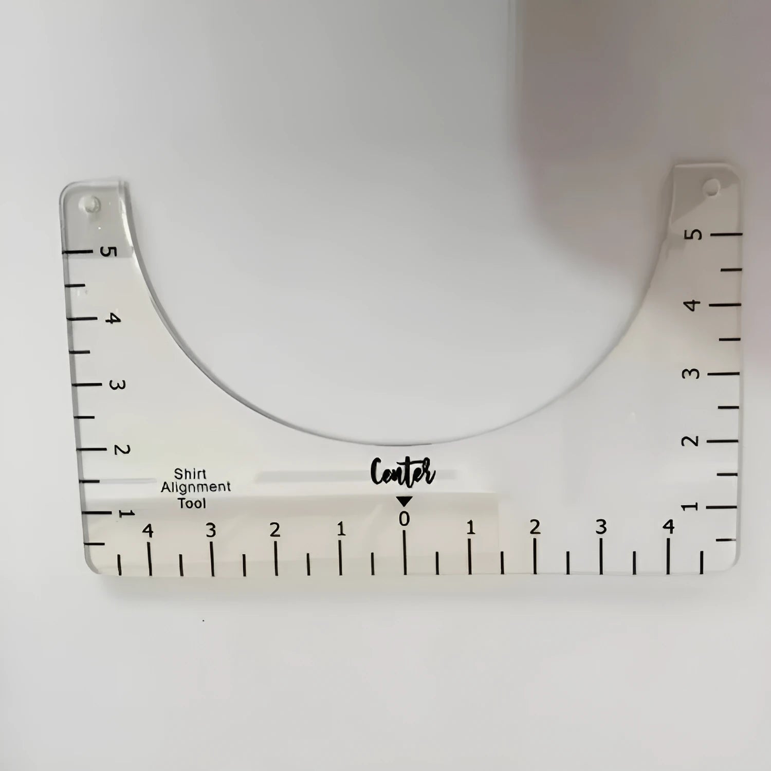 Transparent acrylic 10x6 inch sewing patch ruler for T-shirt fabric alignment