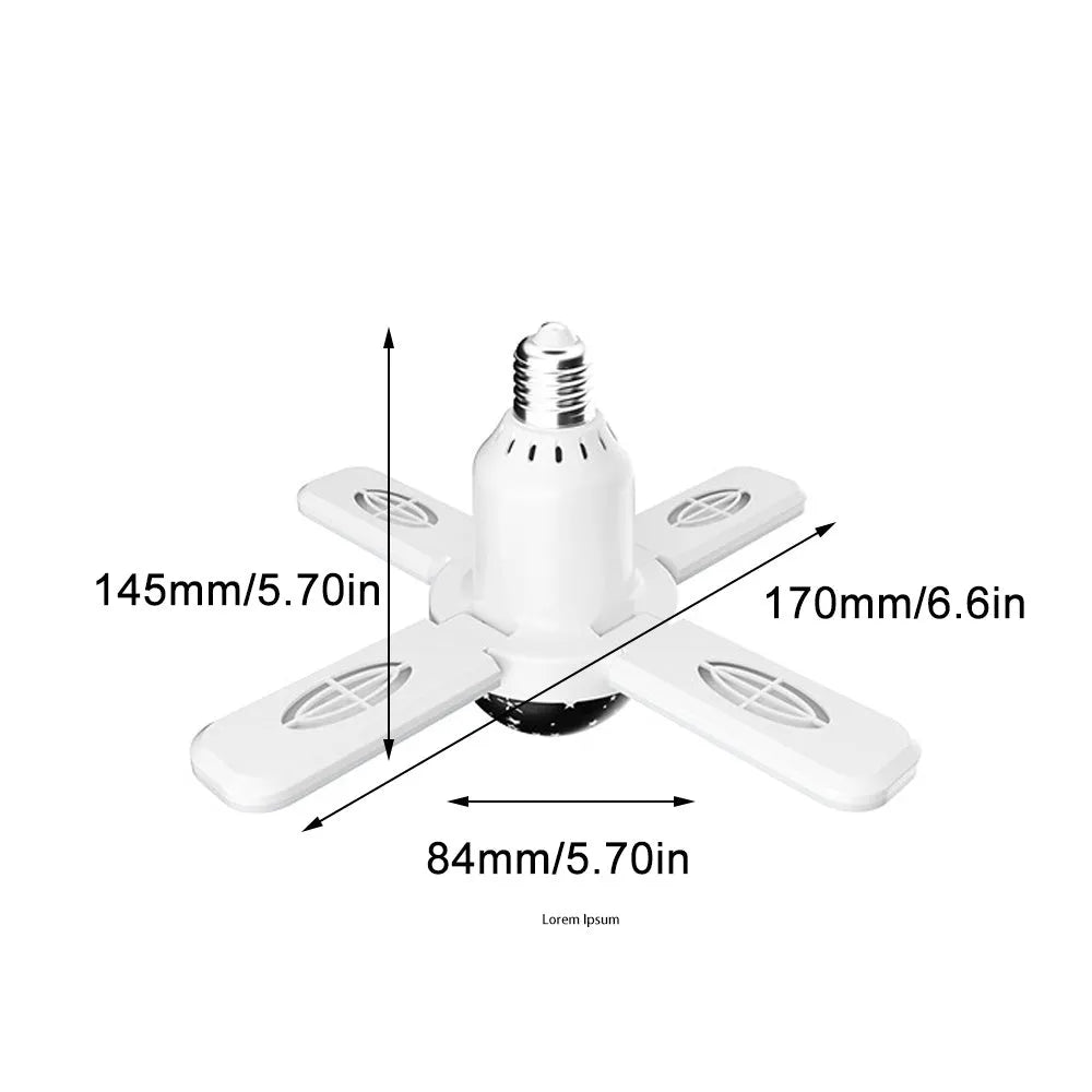 LED music fan projector lamp E27 24W smart bulb with remote control and PP lampshade