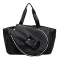 Black one-shoulder yoga storage bag with large 36-55 litre capacity and a single strap.