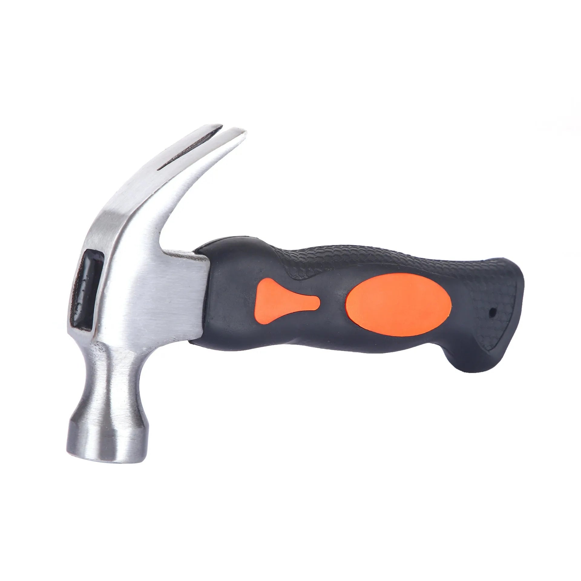 Home non-slip pull-out staple nail hammer with high carbon steel head on workbench