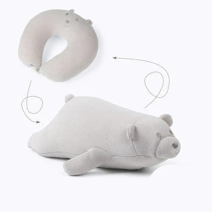 Plush penguin-shaped neck pillow with soft, cozy material for comfort and support