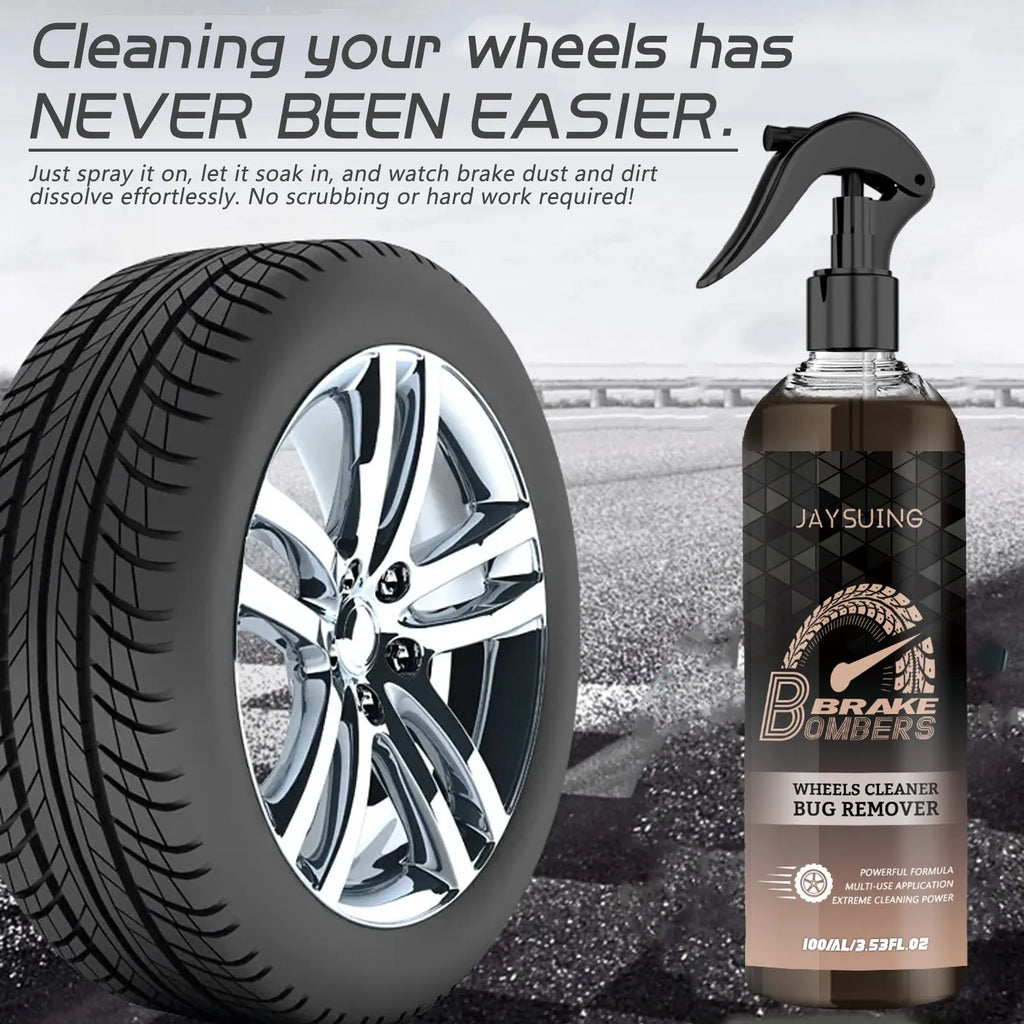 Brake cleanser kit with 100ml bottle, sponge applicator, and cleaning cloth for automotive maintenance