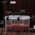 Transparent ABS plastic storage box with lock for fish maw cordyceps medicine 11L
