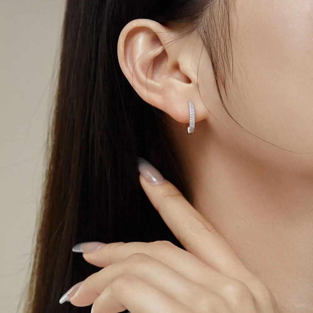 Women's niche fashion 925 silver ear clip with U-shaped geometric design and electroplated finish, colour DY110203 S W WH