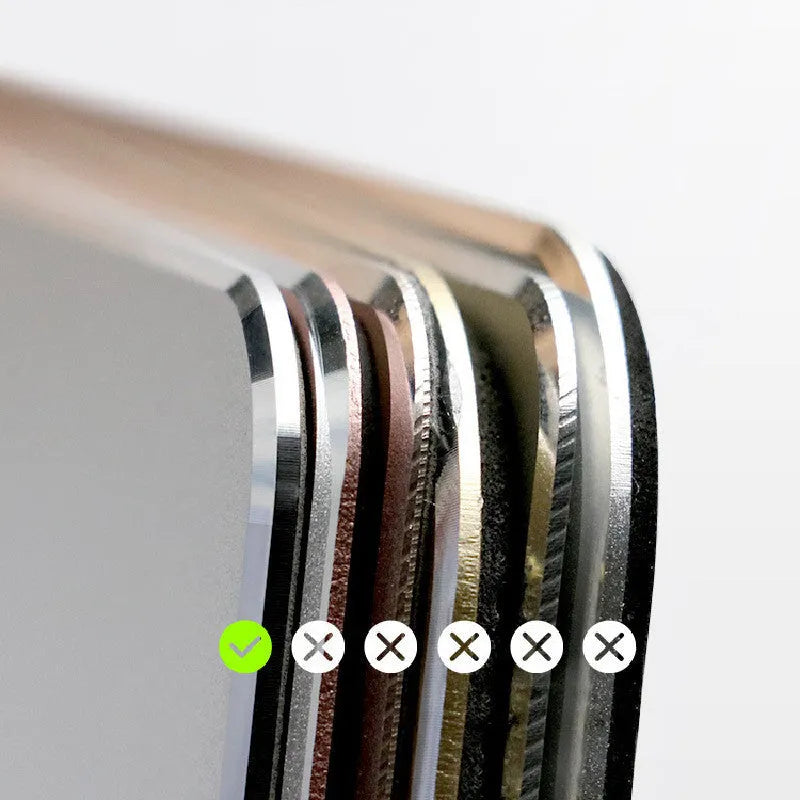 Black aluminium alloy double-sided mouse pad with wrist guard on desk