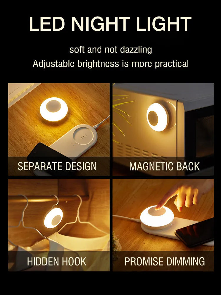 White touch dimming table lamp, 215 x 80 x 45mm, with 3000K warm white light and 600mAh battery
