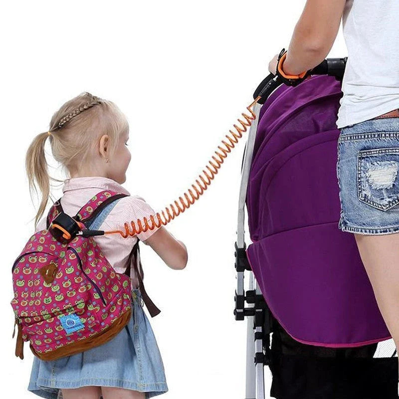 Secure Child Safety Leash with Adjustable Strap - Premium PU material, 360-degree swivel, and breathable interior for active families