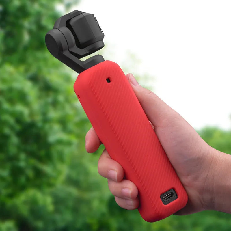 Black silicone protective sleeve for PTZ camera body showing flexible dust cover design
