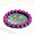 Jiuya Crystal Purple mica bracelet with 5A grade beads in polished finish
