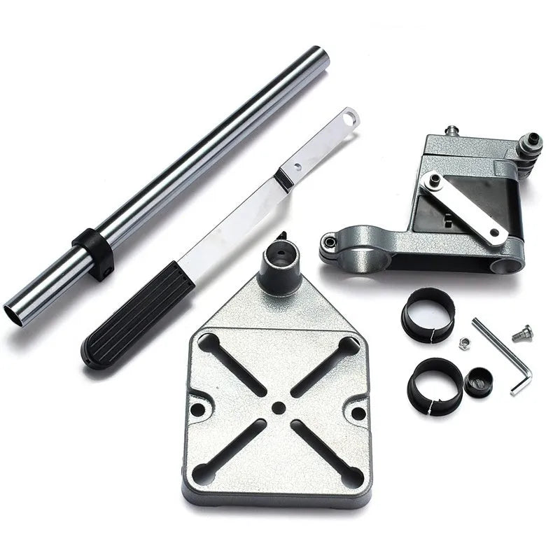 Mini hand drill bracket bench drill fixed stand black aluminium base carbon steel column 43mm 35mm neck