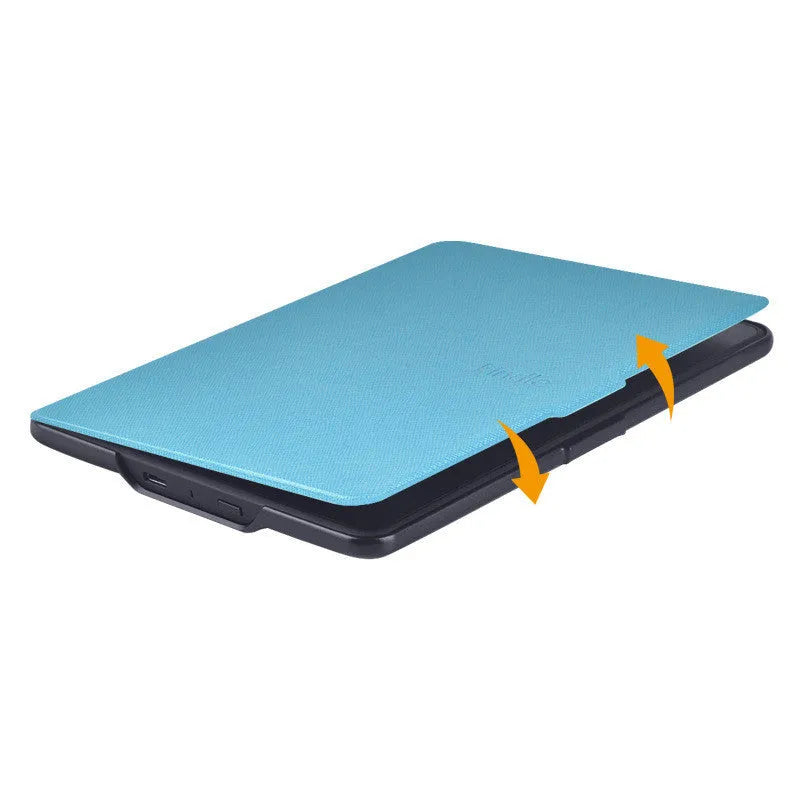 Kindle ebook leather case for Paperwhite 899 and 958 in microfiber leather, 170mm x 120mm x 10mm, shown in available colours