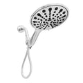 Portable handheld shower head with six spray functions and electroplated finish