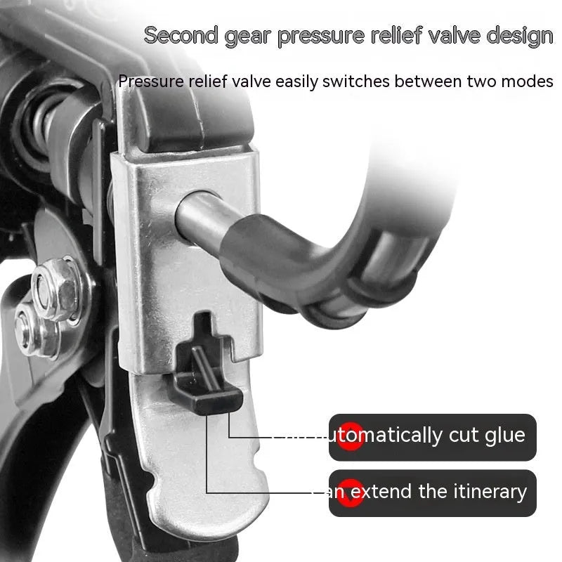 Aluminium alloy automatic glass glue gun with 13-bearing structure for silicone sealants