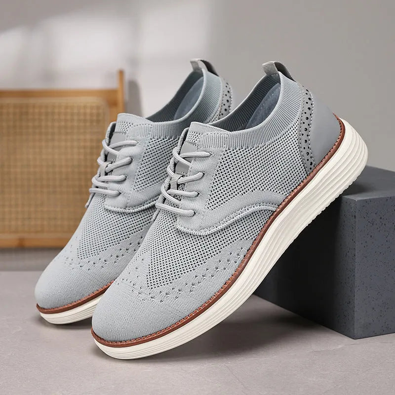 Men's mesh hiking casual shoes with rubber sole in multiple colour options