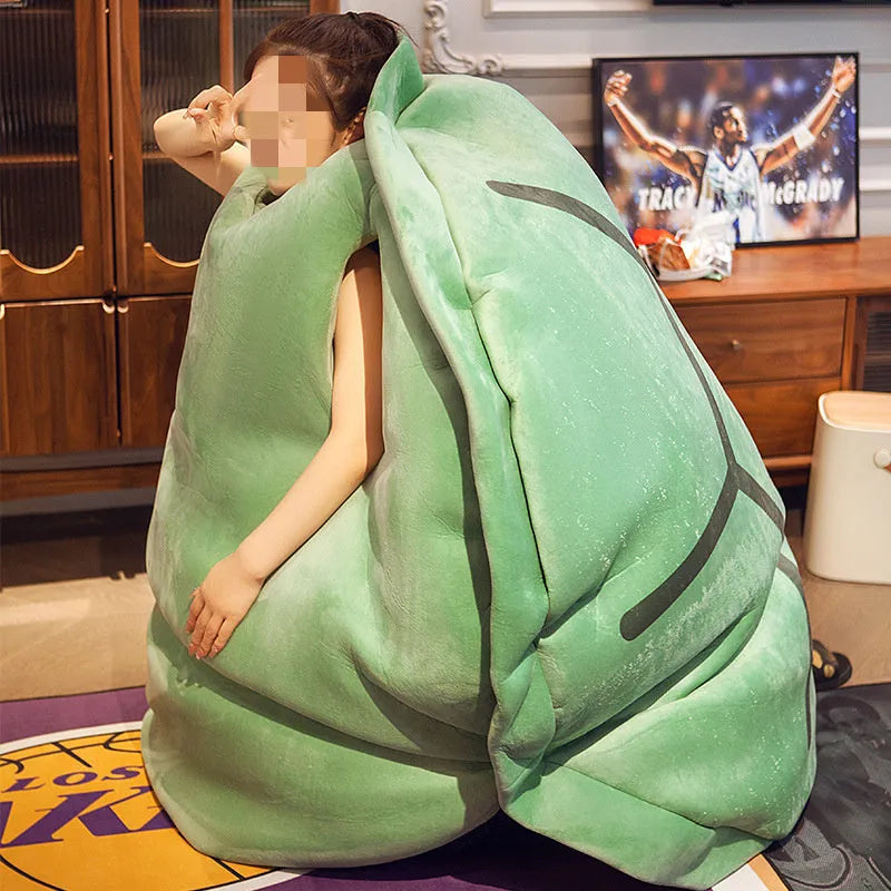 Oversized turtle shell plush pillow sleeping bag in short plush with PP cotton filling, 60cm to 130cm and 1.5 m sizes