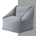 Fabric bedroom lazy sofa leisure chair in charcoal grey with compact 66x66x70cm size