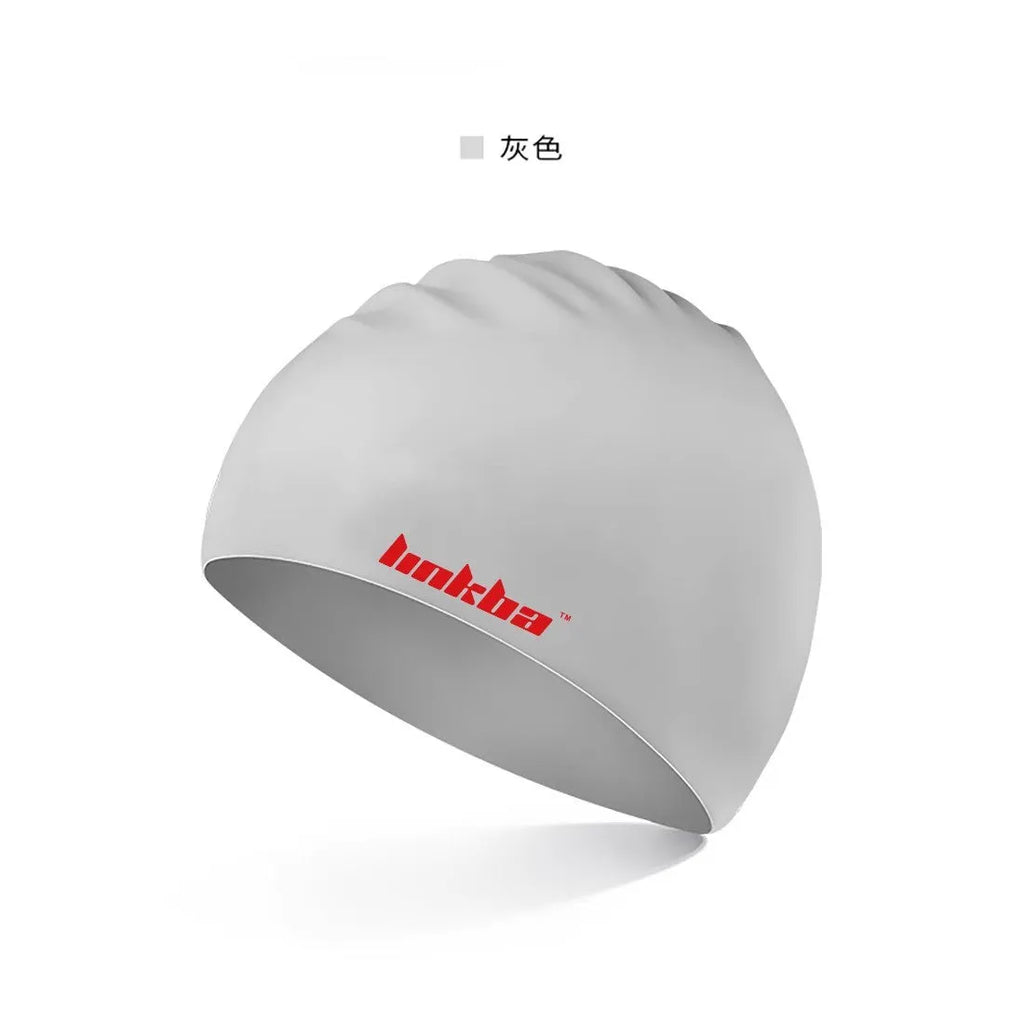 Silicone swimming cap with waterproof earmuffs in five colour options