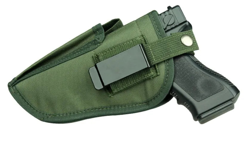 Green nylon universal tactical holster for airsoft and paintball, 10.5cm x 19cm